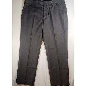 Alberto Cardinali Mens Dress Pants Charcoal Gray Flat Front  38x30